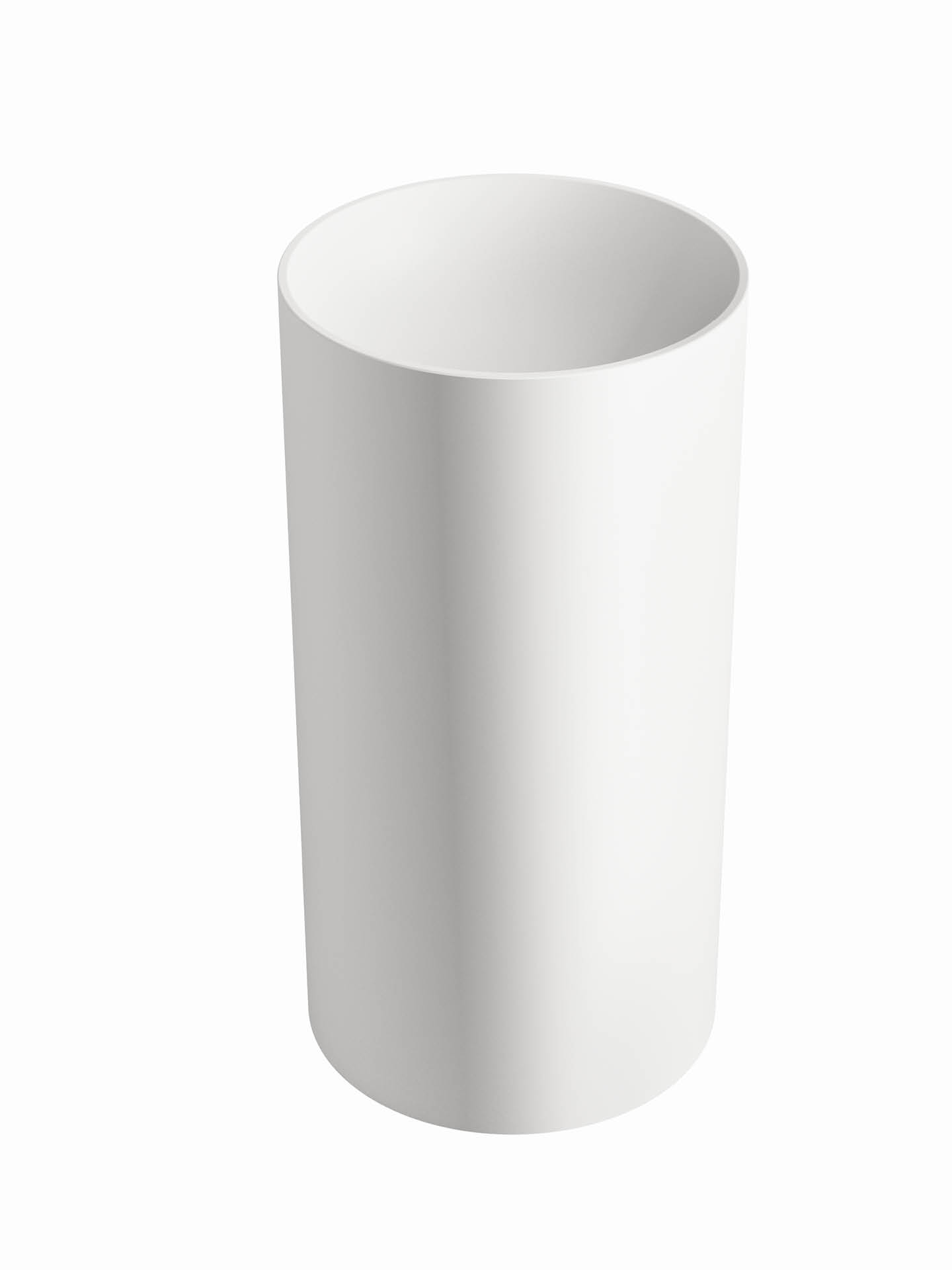 Calla lavabo freestanding in solid surface dal colore bianco