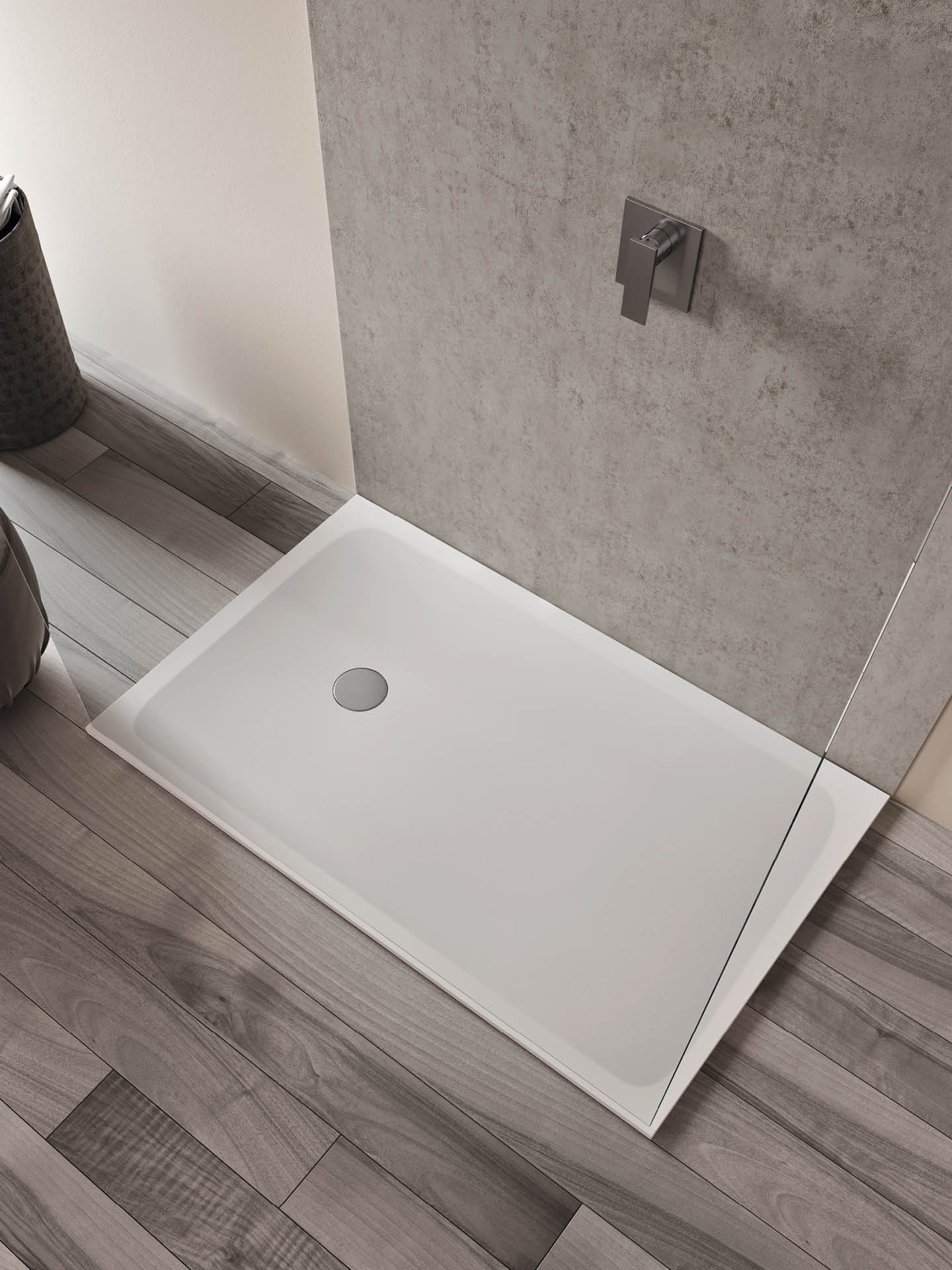 PURO Built-in anti-slip acrylic shower tray By Relax Design