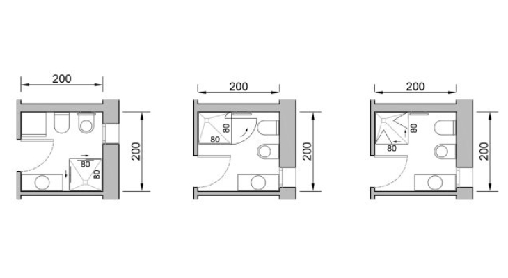 Box doccia 80x80 possibili configurazioni