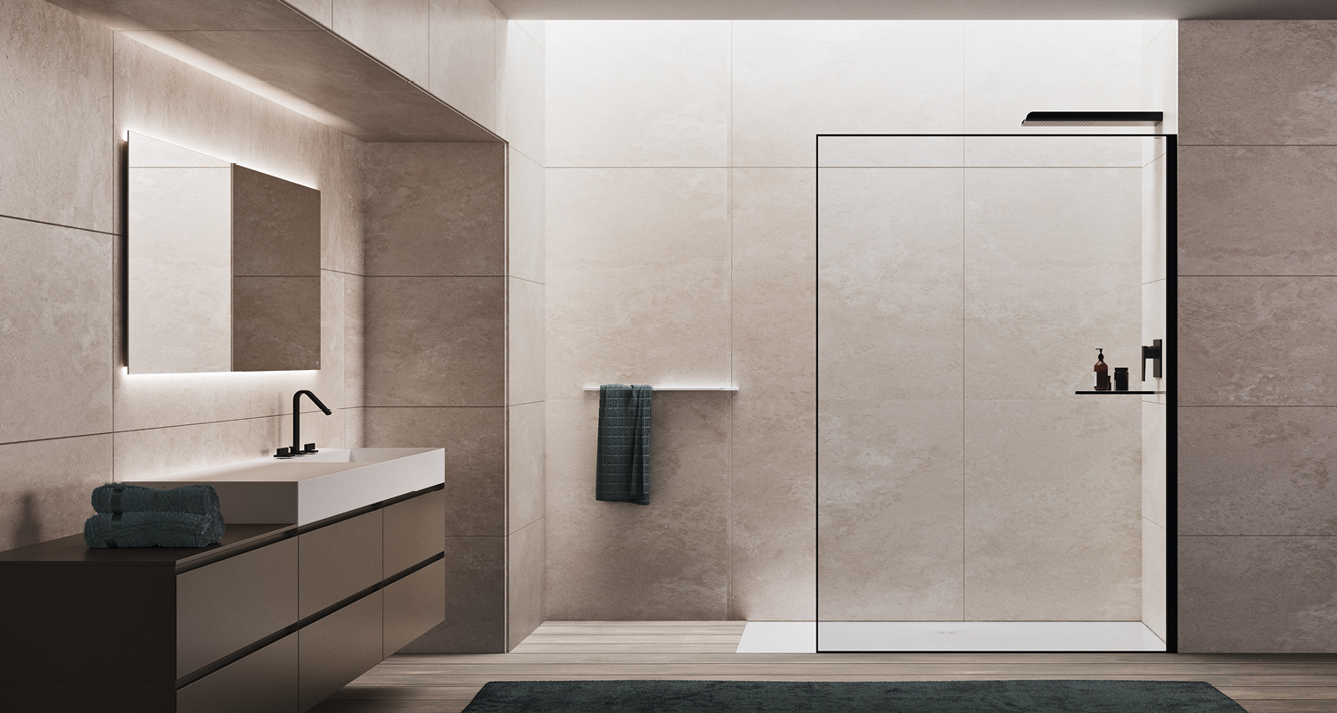 Walk-in: the open shower enclosure without limits