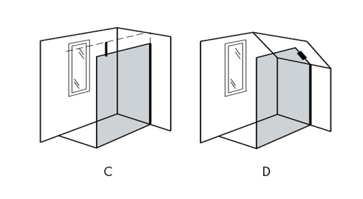 Esempi di soluzioni critiche box doccia con finestra