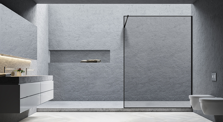 Cabine de douche wall avec Frame