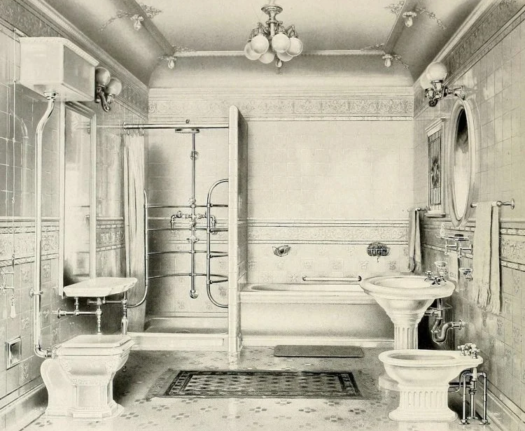 Salle de bain d'environ 1920
