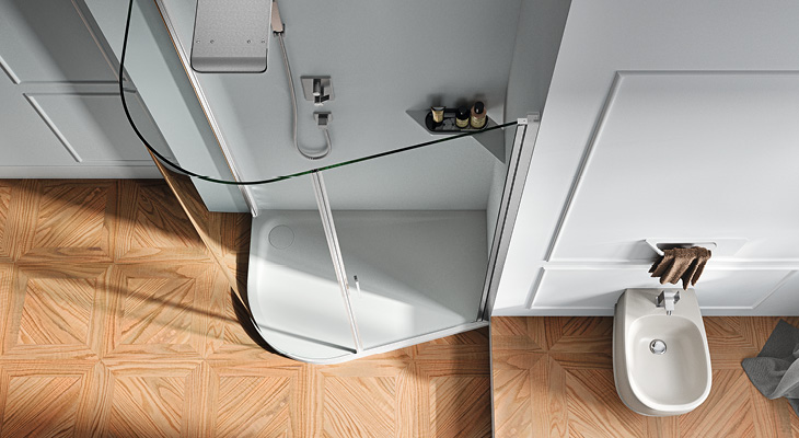 Vista aerea di luxor cabina doccia di design moderno
