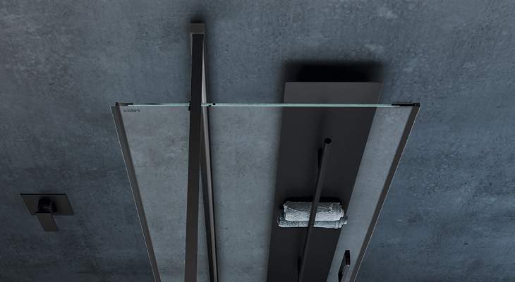 Pivot door shower cubicle ideal kubik